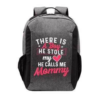 There Is A He Stole My Heart He Calls Me Mommy Mother Vector Backpack