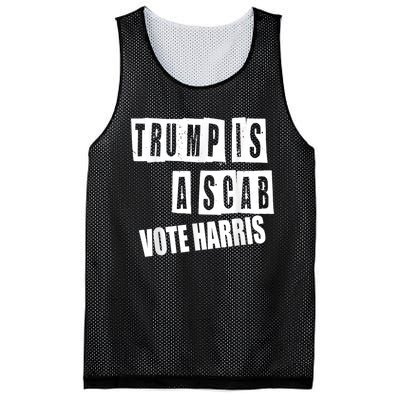 Trump Is A Scab Vote Kamala Harris 2024 Mesh Reversible Basketball Jersey Tank