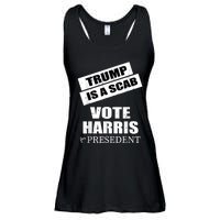 Trump Is A Scab Vote Kamala Harris 2024 Ladies Essential Flowy Tank