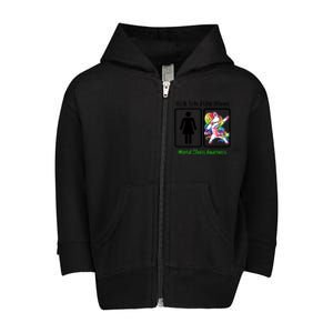 Tal Illness Awareness It Is Ok To Be A Little Different Gift Toddler Zip Fleece Hoodie