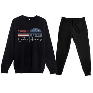 Trump Is A Scab Vote Kamala Harris 2024 Premium Crewneck Sweatsuit Set