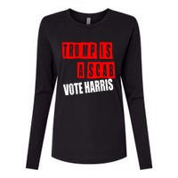 Trump Is A Scab Vote Kamala Harris 2024 Womens Cotton Relaxed Long Sleeve T-Shirt