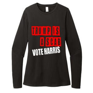 Trump Is A Scab Vote Kamala Harris 2024 Womens CVC Long Sleeve Shirt