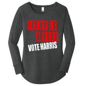 Trump Is A Scab Vote Kamala Harris 2024 Women's Perfect Tri Tunic Long Sleeve Shirt