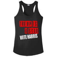 Trump Is A Scab Vote Kamala Harris 2024 Ladies PosiCharge Competitor Racerback Tank