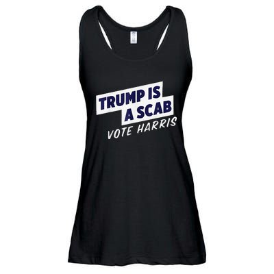 Trump Is A Scab Vote Harris 2024 Ladies Essential Flowy Tank