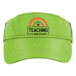 Teaching Is A Work Of Heart Rainbow Adult Drive Performance Visor