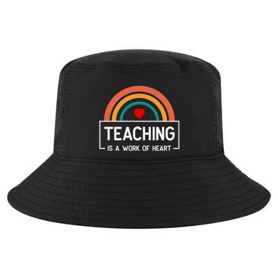 Teaching Is A Work Of Heart Rainbow Cool Comfort Performance Bucket Hat