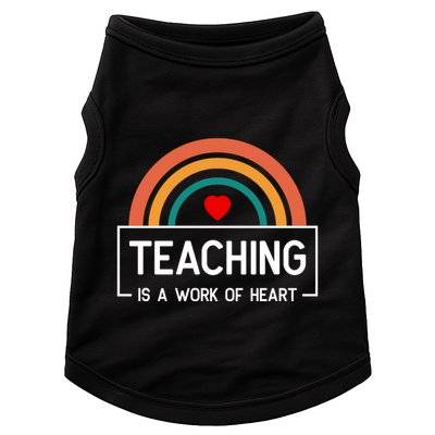 Teaching Is A Work Of Heart Rainbow Doggie Tank