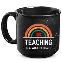 Teaching Is A Work Of Heart Rainbow 15oz Campfire Ceramic Mug