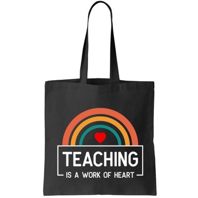 Teaching Is A Work Of Heart Rainbow Bag