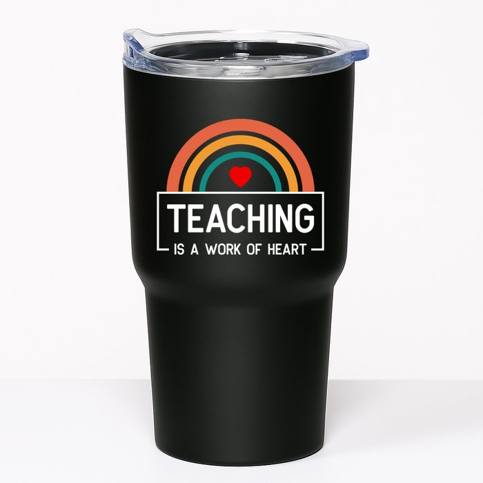 Teaching Is A Work Of Heart Rainbow Tumbler