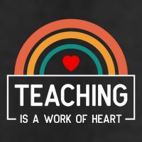 Teaching Is A Work Of Heart Rainbow Golf Towel