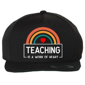 Teaching Is A Work Of Heart Rainbow Wool Snapback Cap