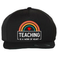 Teaching Is A Work Of Heart Rainbow Wool Snapback Cap