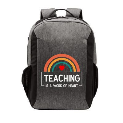Teaching Is A Work Of Heart Rainbow Vector Backpack
