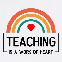 Teaching Is A Work Of Heart Rainbow Garment-Dyed Sweatshirt