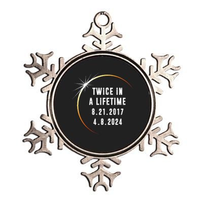 Twice In a Lifetime Total Solar Eclipse 2024 Metallic Star Ornament