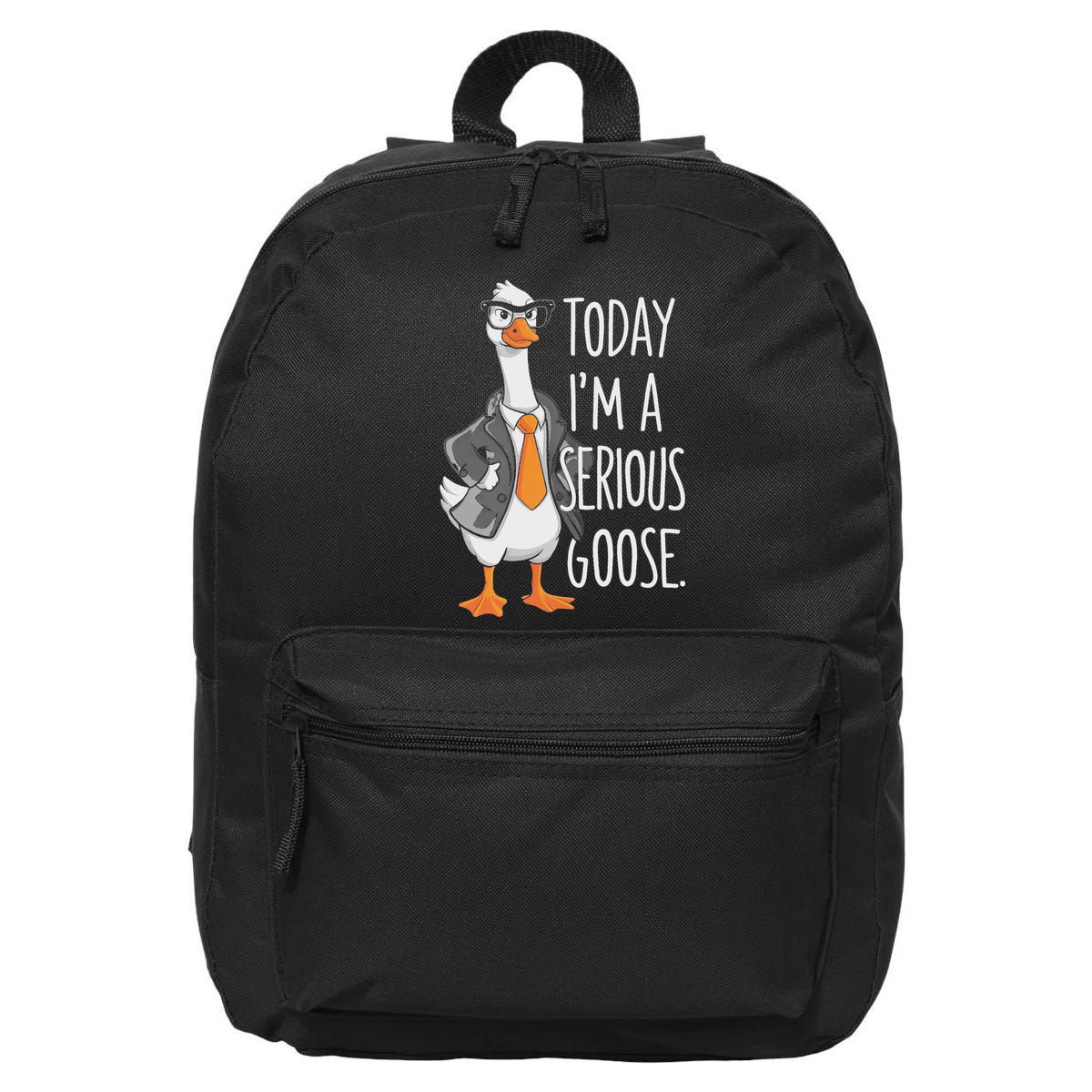 Today IM A Serious Goose Wear Glasses Vest 16 in Basic Backpack