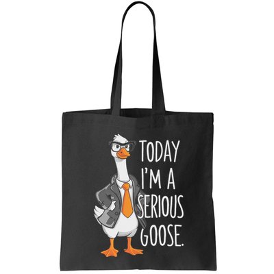 Today IM A Serious Goose Wear Glasses Vest Bag