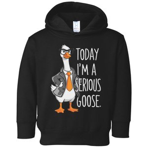 Today IM A Serious Goose Wear Glasses Vest Toddler Hoodie