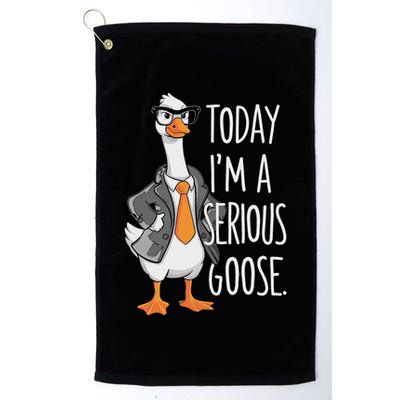 Today IM A Serious Goose Wear Glasses Vest Golf Towel