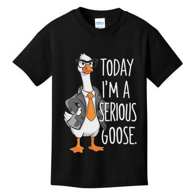 Today IM A Serious Goose Wear Glasses Vest Kids T-Shirt