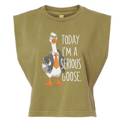 Today IM A Serious Goose Wear Glasses Vest Garment-Dyed Women's Muscle Tee