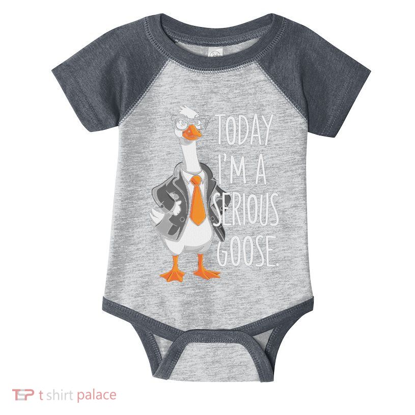 Today IM A Serious Goose Wear Glasses Vest Infant Baby Jersey Bodysuit