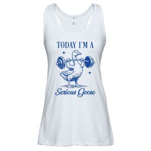 Today IM A Serious Goose Funny Lifting Weights Gym Fitness Ladies Essential Flowy Tank