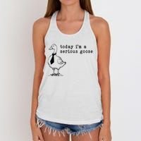 Today IM A Serious Goose Women's Knotted Racerback Tank