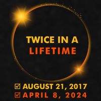 Twice In A Lifetime Solar Eclipse August 21 2017 April 8 2024 Ladies PosiCharge Tri-Blend Wicking Tank