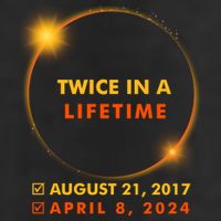 Twice In A Lifetime Solar Eclipse August 21 2017 April 8 2024 Garment-Dyed Heavyweight T-Shirt