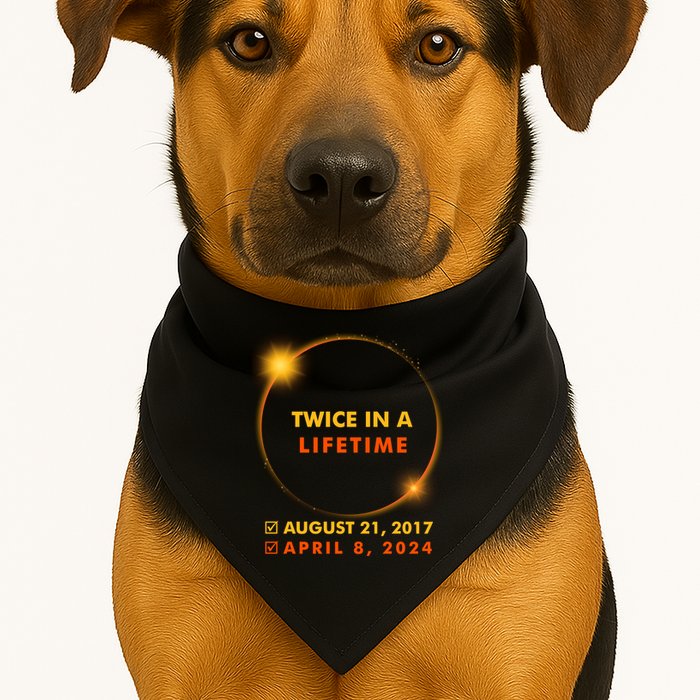 Twice In A Lifetime Solar Eclipse August 21 2017 April 8 2024 USA-Made Doggie Bandana