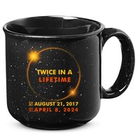 Twice In A Lifetime Solar Eclipse August 21 2017 April 8 2024 15oz Campfire Ceramic Mug