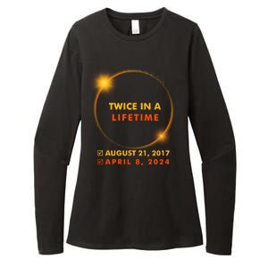 Twice In A Lifetime Solar Eclipse August 21 2017 April 8 2024 Womens CVC Long Sleeve Shirt