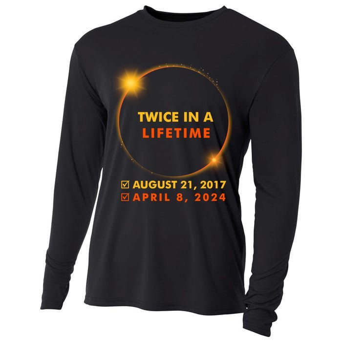 Twice In A Lifetime Solar Eclipse August 21 2017 April 8 2024 Cooling Performance Long Sleeve Crew