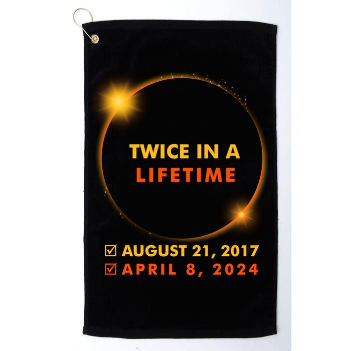 Twice In A Lifetime Solar Eclipse August 21 2017 April 8 2024 Golf Towel