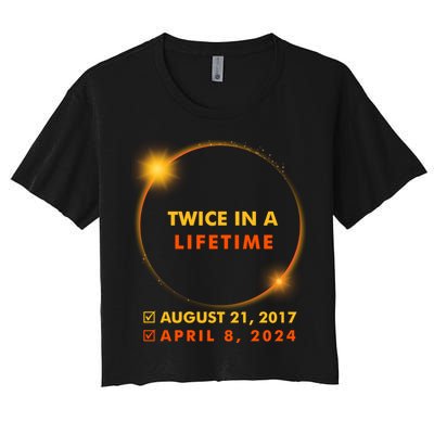 Twice In A Lifetime Solar Eclipse August 21 2017 April 8 2024 Crop Top