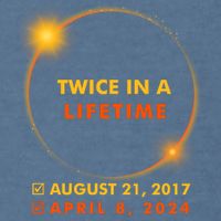 Twice In A Lifetime Solar Eclipse August 21 2017 April 8 2024 Garment-Dyed Sweatshirt