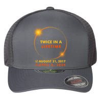 Twice In A Lifetime Solar Eclipse August 21 2017 April 8 2024 Flexfit Unipanel Trucker Cap
