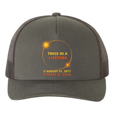 Twice In A Lifetime Solar Eclipse August 21 2017 April 8 2024 Yupoong Adult 5-Panel Trucker Hat