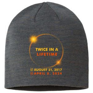 Twice In A Lifetime Solar Eclipse August 21 2017 April 8 2024 Sustainable Beanie