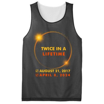 Twice In A Lifetime Solar Eclipse August 21 2017 April 8 2024 Mesh Reversible Basketball Jersey Tank