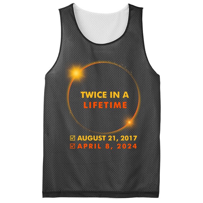 Twice In A Lifetime Solar Eclipse August 21 2017 April 8 2024 Mesh Reversible Basketball Jersey Tank