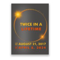 Twice In A Lifetime Solar Eclipse August 21 2017 April 8 2024 Poster