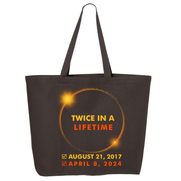 Twice In A Lifetime Solar Eclipse August 21 2017 April 8 2024 25L Jumbo Tote