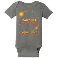 Twice In A Lifetime Solar Eclipse August 21 2017 April 8 2024 Baby Bodysuit