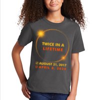 Twice In A Lifetime Solar Eclipse August 21 2017 April 8 2024 Kids T-Shirt