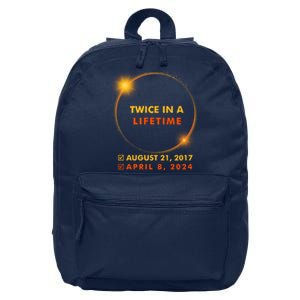 Twice In A Lifetime Solar Eclipse August 21 2017 April 8 2024 16 in Basic Backpack